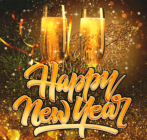 Надписи "Happy New Year 2024" (на английском языке).