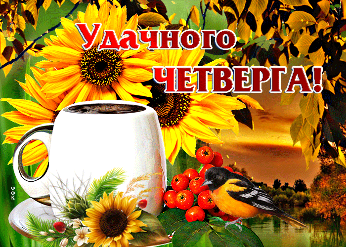 Творческая гиф-открытка Удачного четверга! 