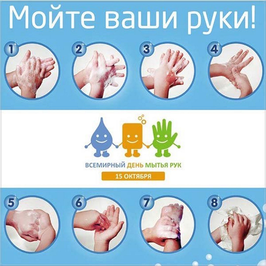 Картинка на 15 октября день мытья рук. 