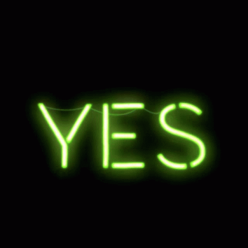 Гифка с надписью Yes на чёрном фоне. Гифка с надписью Yes на чёрном фоне.
