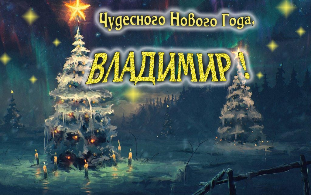 Чудесного Нового Года, Владимир.
