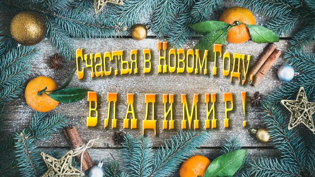 Желаю счастья в Новом году, Владимир!