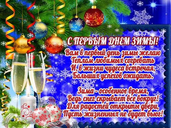 Прохладный первый день зимы 1 декабря напоминает, что скоро новогодние праздники.