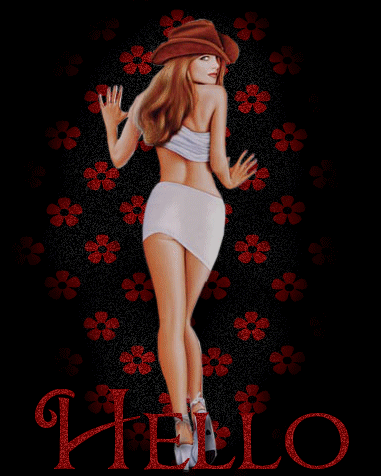 Секси девушка gif картинка Hello. Секси девушка gif картинка Hello.