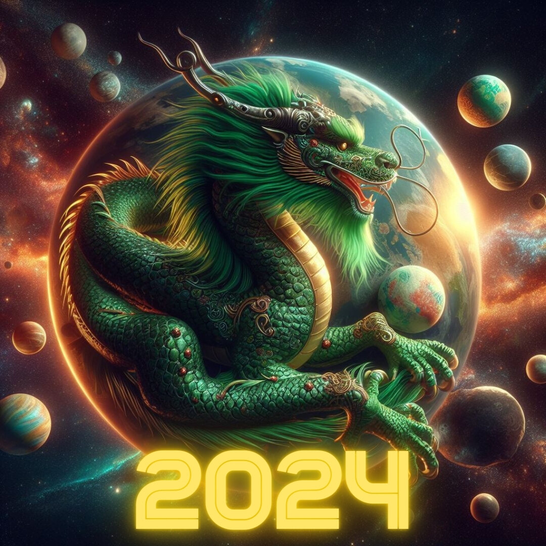 Крутой арт дракона 2024 на новый год 10 февраля 2024.