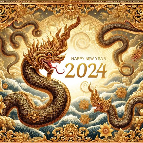 Восточный китайский новый год 10 Февраля 2024 рисунки и картинки для детей и взрослых.