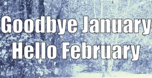 Gif Goodbye January, Hello February. Гифка до свидания Январь, Привет Февраль.