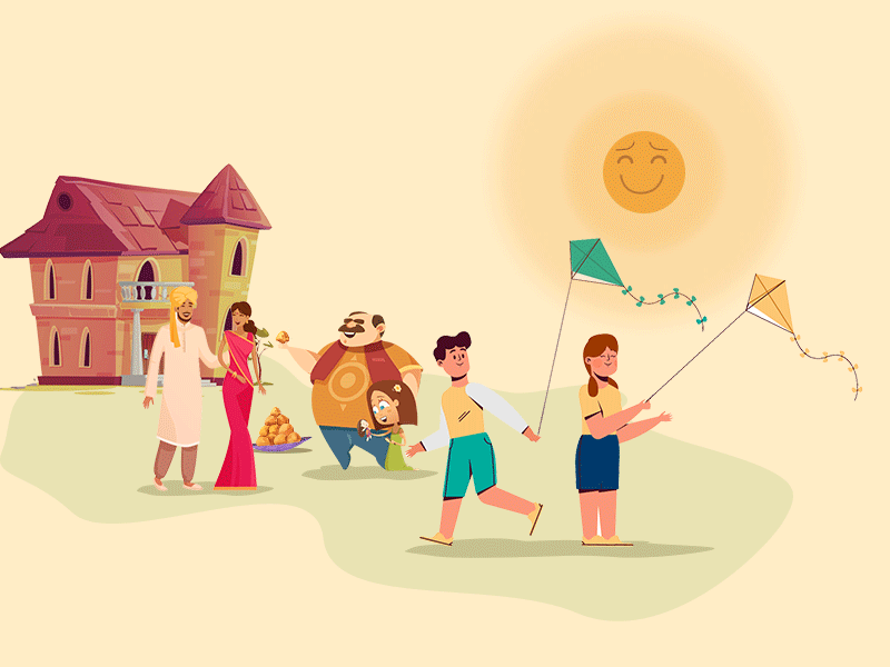 Gif Happy Makar Sankranti 2024.
