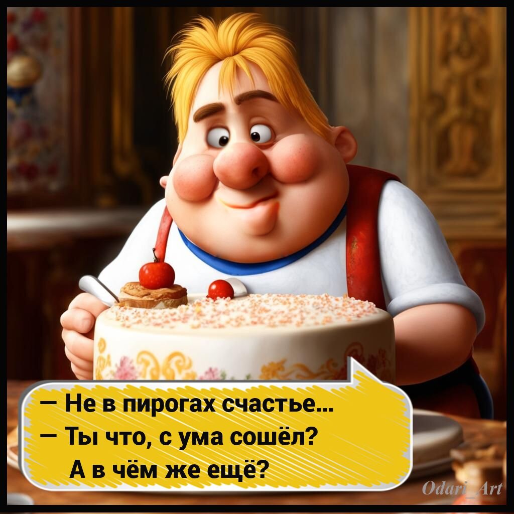 Смешная картинка мем от нейросети про Карлсона и пироги. Смешная картинка мем от нейросети про Карлсона и пироги.