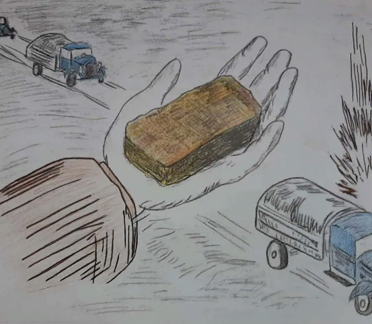 Детский рисунок "Дорога жизни".