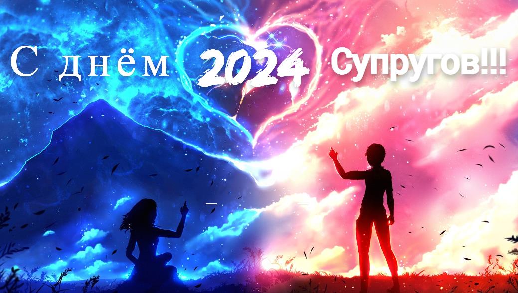 Новая стильная картинка "С днём Супругов 2024!".