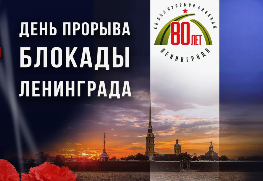 Открытка с поздравлениями на 80 летие прорыва блокады.
