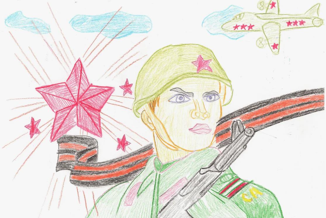 Рисунки на военную тему для школьников
