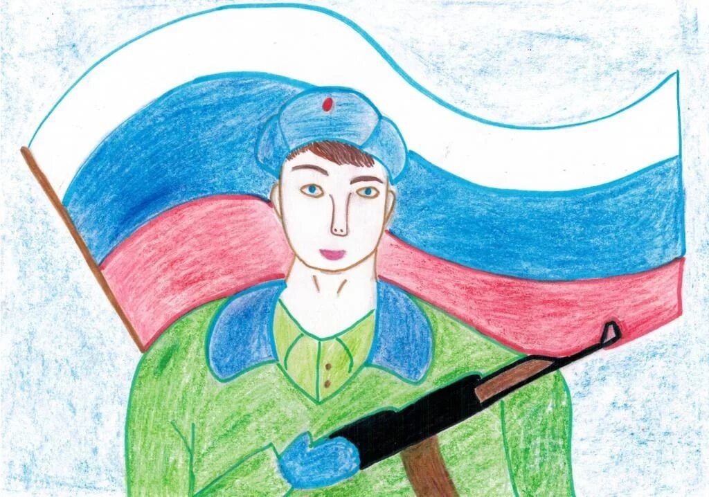  Российский солдат рисунок для детей