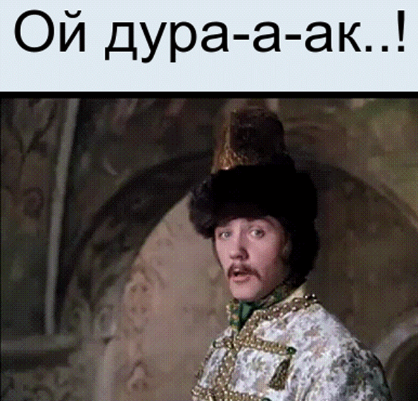 Гифка из Иван Васильевич меняет профессию Ой дурак, Жорж Милославский Ой дурак.
