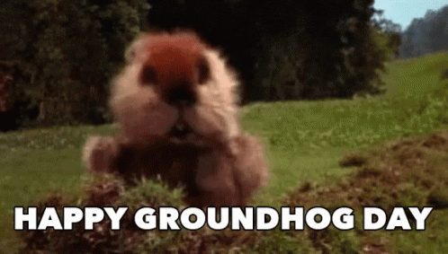 Гифка на английском языке Groundhog Day. Гифка на английском языке Groundhog Day.