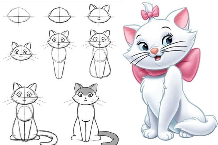 Кошка рисунок