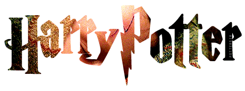 Анимированная надпись "Harry Potter" на прозрачном фоне.