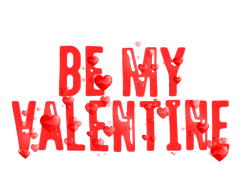 Новое анимированное GIF-изображение ко Дню святого Валентина 2024 года "Be mine valentine. Что значит будь моим Валентинов.