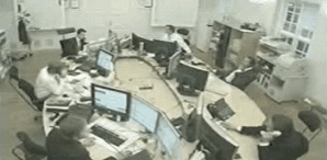 Угарная анимация психи в офисе.