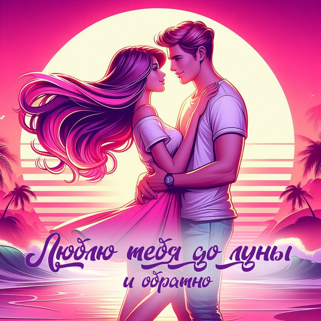 Романтическая и красивая картинка для влюблённых на 14 февраля - день святого Валентина 2024.