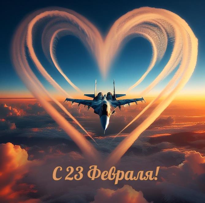 Воздушная открытка для лётчика с 23 февраля.