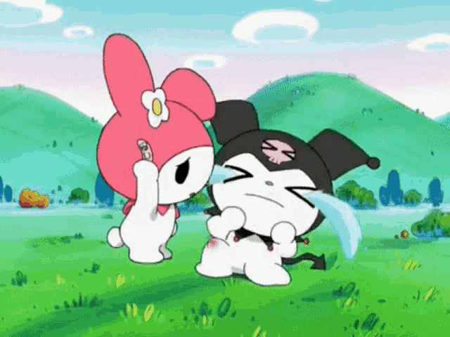 My Melody плачет gif картинка.