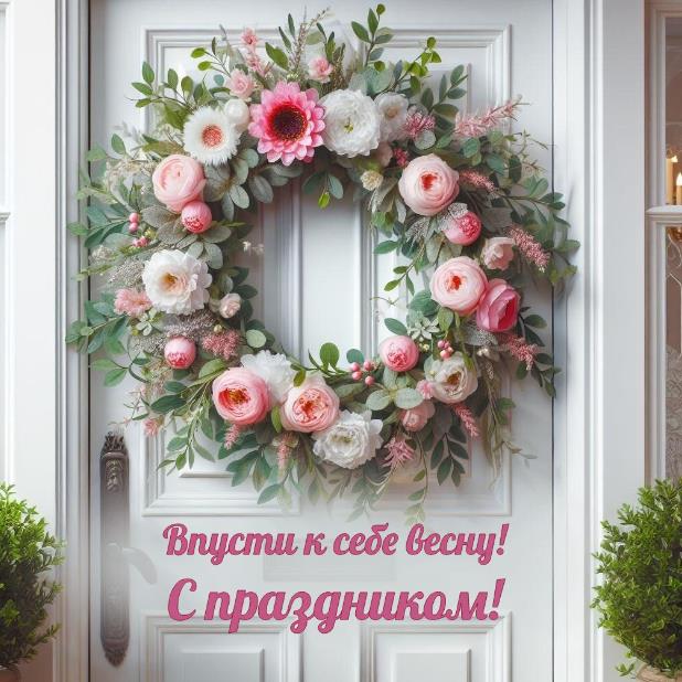 Впусти к себе весну, с праздником.