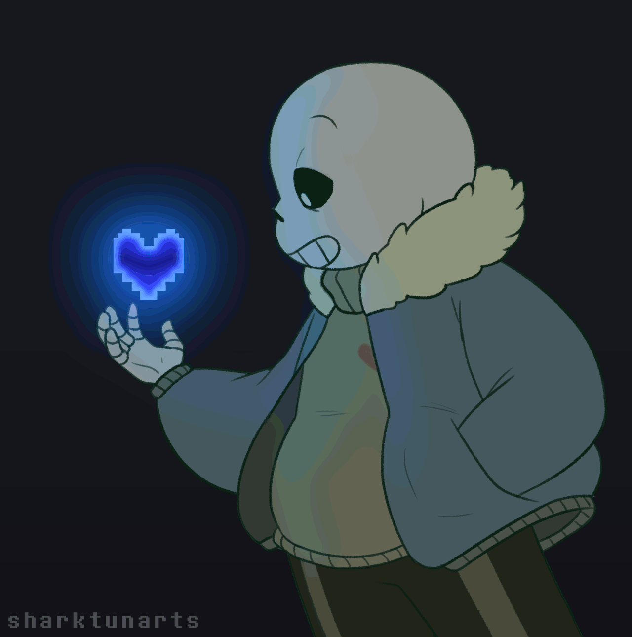 Gif картинка Sans Undertale.