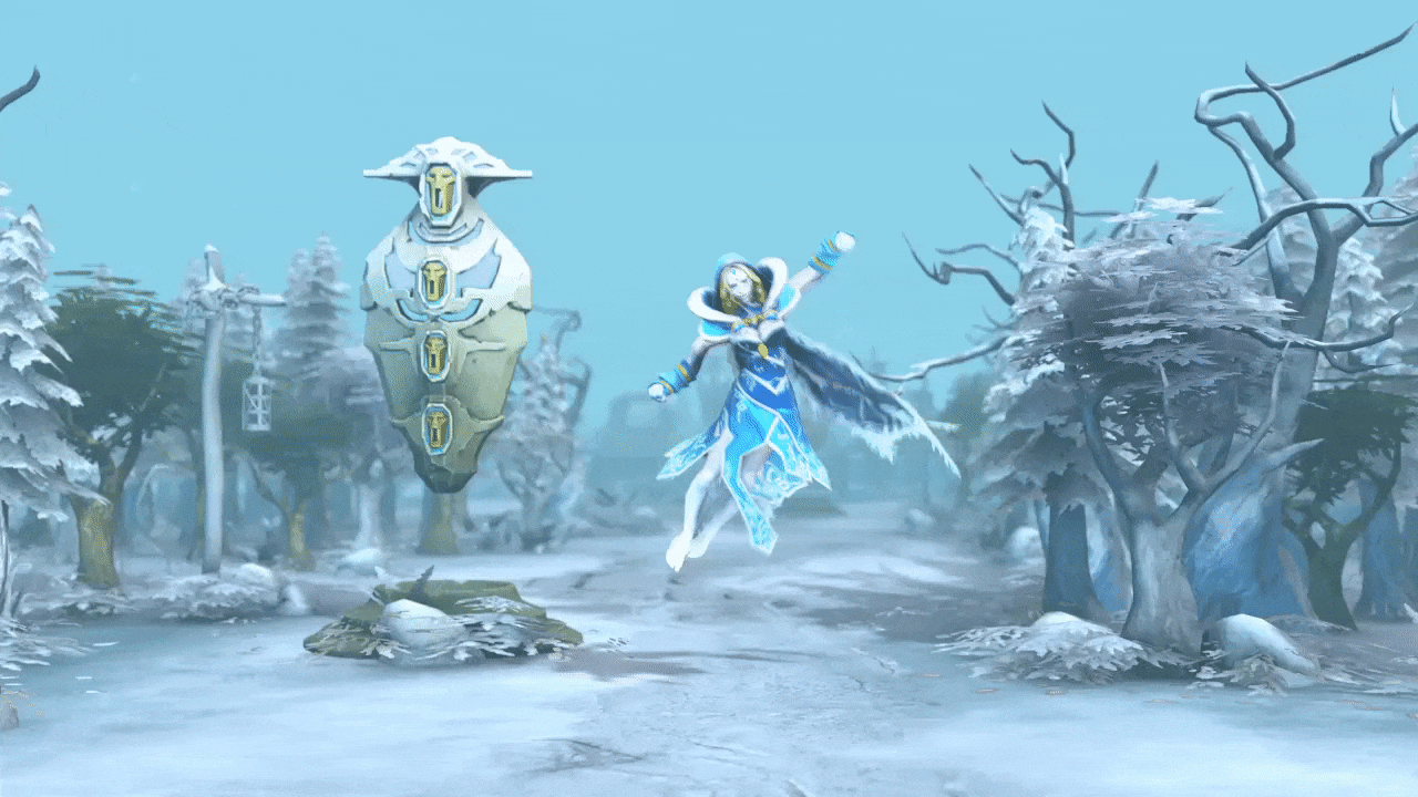 Зимний gif Crystal Maiden Arcana. Зимний gif Crystal Maiden Arcana.