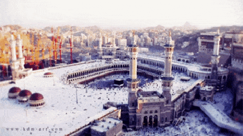 Красивая гифка с надписью "Jumma Mubarak" на английском языке.