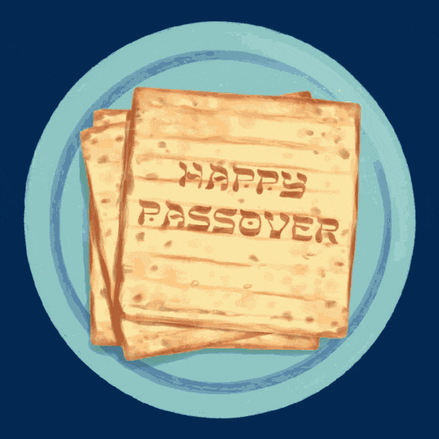 Креативная гифка Happy Passover.