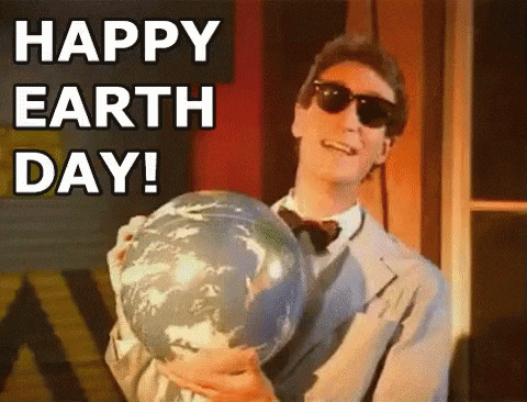 Смешная gif картинка Happy Earth Day.
