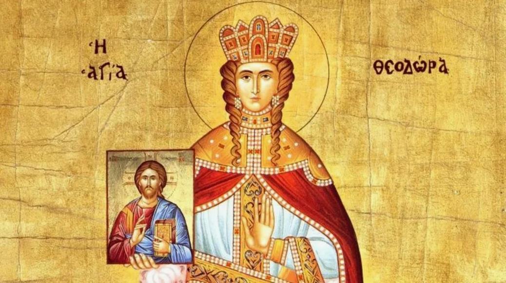 Икона Праведная Феодора царица Греческая.