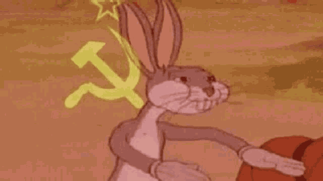 Мемная анимация с Багзом Банни в СССР. Мемная анимация с Багзом Банни в СССР.