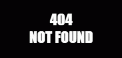 Мерцающая gif картинка с надписью на чёрном фоне "404 Not Found" не найдено.