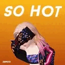Женский гиф стикер so hot.