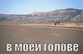 Анимированный мем "Перекати поле в моей голове".