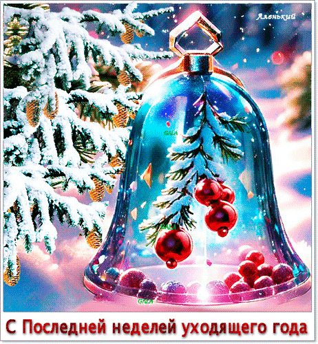 Самые новые и красивые гифки для поздравления с последней неделей уходящего года 2024 - 2025.