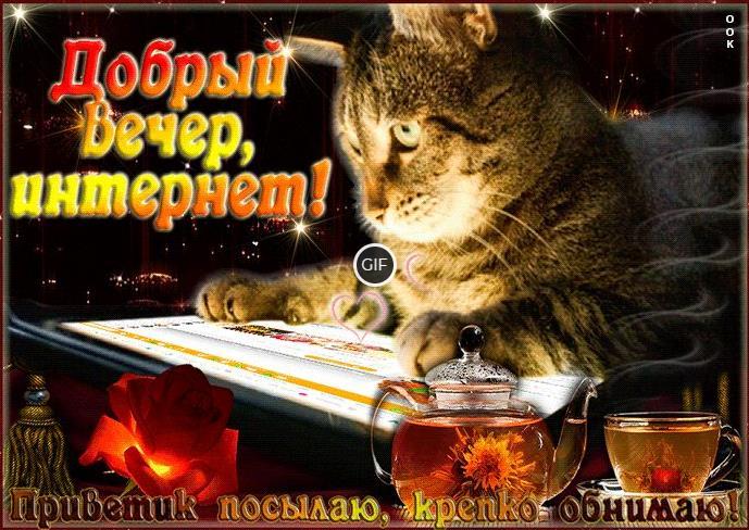 Гифки добрый вечер красивые