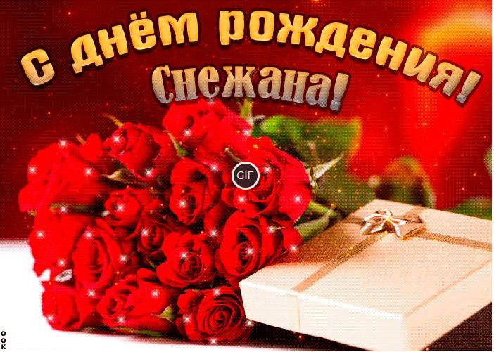 Гифки с днём рождения Снежана