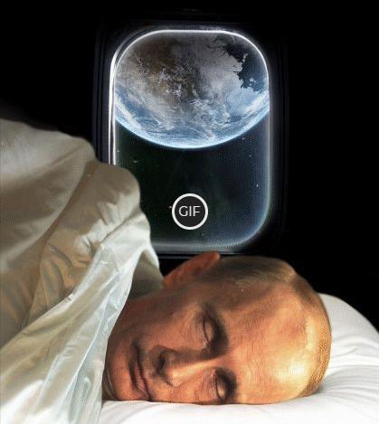 Гифка Путин спит