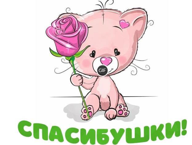 Прикольная гифка Спасибушки