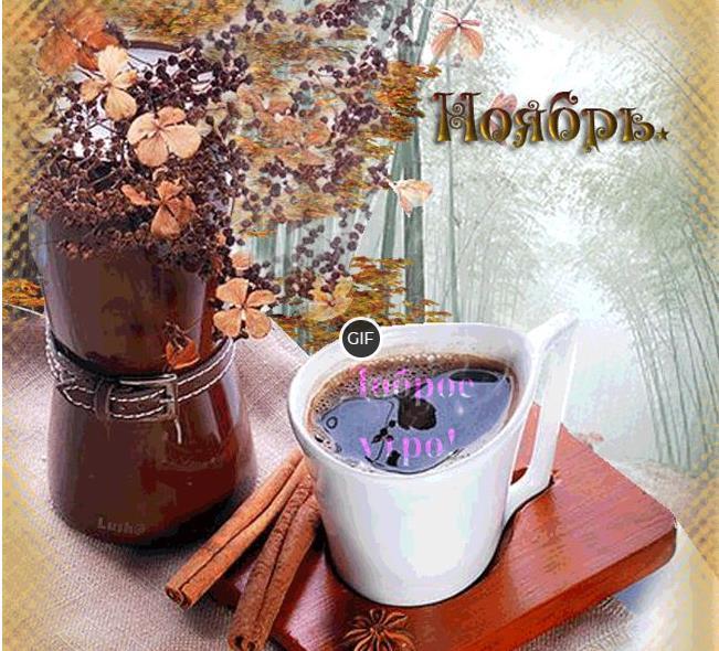 Гифки с добрым утром ноября