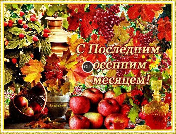 Гифки с последним осенним месяцем