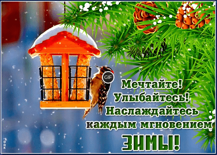 Гифки с добрыми зимними пожеланиями (50 gif картинок)