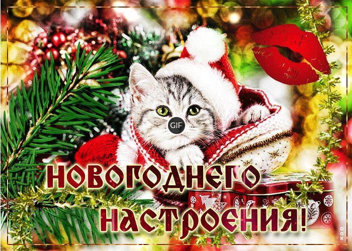 Анимационные картинки с пожеланием Новогоднего настроения