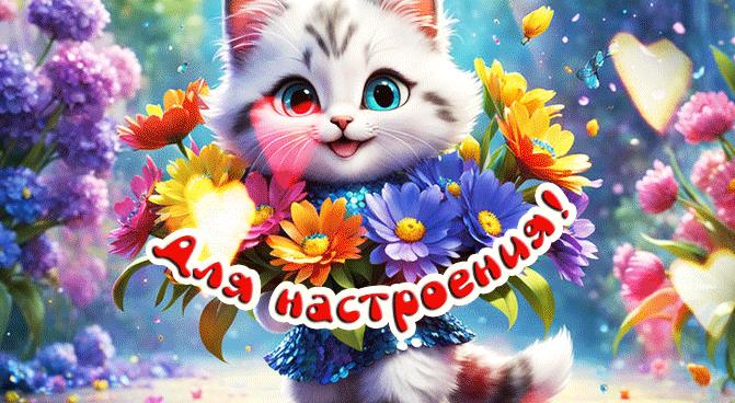 Гифки для пожелания отличного настроения (20 gif картинок)